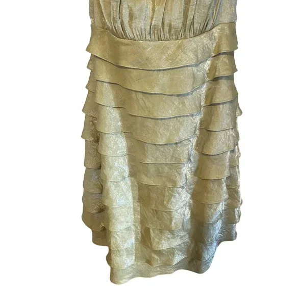 New Directions green ruffle lined size 16 dress - Picture 4 of 7